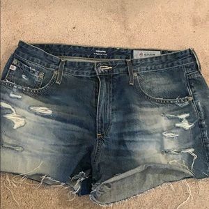 AG “ex-boyfriend cut off” denim shorts